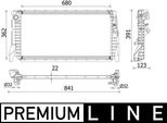 Mahle Cr 2279 000P Radiatore Radiatore Acqua Radiatore Motore Per Bmw 2 Gran Tourer (F46) X1 (F48) 2 Active Tourer (F45) 1 Hatchback (F40) X2 (F39) 2 Gran Coupé