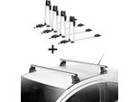 4X Vdp Portabiciclette Alu Premium + Portapacchi Vdp Evo Alu Compatibile Con Bmw Serie 3 (E46) 4 Porte 1998-2005