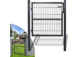 Cancello Da Giardino Karpal 100X100Cm Antracite Cancello Da Giardino Con Serratura Porta Di Recinzione Per Cancello Da Giardino Cancello Da Giardino Recinto A Traliccio
