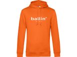 Felpa Con Cappuccio Ballin Est. 2013 Basic Orange - Taglia M