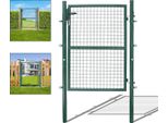 Wolketon 125X100Cm Cancello Da Giardino In Metallo Verde Con Serratura Cancello Da Giardino Cancello Di Recinzione Cancello Da Giardino Porta Cantiere Porta