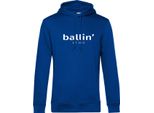 Felpa Con Cappuccio Ballin Est. 2013 Basic Blu - Grande M