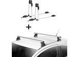 2X Vdp Portabiciclette Alu Premium + Portapacchi Vdp Evo Alu Compatibile Con Bmw Serie 1 Coupè (E82) 3 Porte 2007-2013