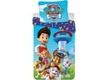 Lenzuola Per Neonati Con Motivo Paw Patrol 100% Cotone 100X135 Cm