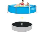 Piscina Intex Con Struttura In Metallo - 244 X 51 Cm - Inclusa Vela Solare