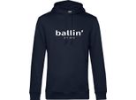 Felpa Con Cappuccio Ballin Est. 2013 Basic Blu - Taglia Xs