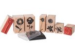 Set Di Timbri Rico Design Xl Motivo Fiori Selvatici Dimensioni Da 1,2 A 3,8 Cm Forniture Artigianali