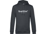 Felpa Con Cappuccio Ballin Est. 2013 Basic Grigio - Taglia Xs