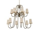 Casa Padrino Lampadario Liberty In Ottone Vintage Colori / Bianco / Oro 76 X 76 X H. 76 Cm - Lampadario Barocco E Liberty