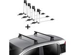 4X Vdp Portabiciclette Alu Premium + Portapacchi Vdp Evo In Acciaio Compatibile Con Bmw Serie 3 (E46) 4 Porte 1998-2005