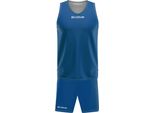Set Basket Givova Double Blu E Bianco L