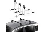 3X Vdp Portabiciclette Alu Premium + Portapacchi Vdp Evo In Acciaio Compatibile Con Bmw Serie 3 Touring (E46) 5 Porte 2003-2005