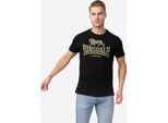 T-Shirt Uomo Regular Fit Logo Black/Olive Xs Lonsdale