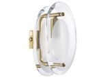 Casa Padrino Lampada Da Parete In Ottone Antico 13 X 13 X H. 22 Cm - Elegante Lampada Da Parete Ovale Per Soggiorno - Luci