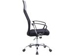 Casa Dolce Sedia Da Ufficio Wolfy, Rete, 64X60X113-123 Cm, Regolabile In Altezza, Nera, Con Braccioli