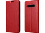 Cadorabo Custodia Per Lg V60 Thinq Custodia Protettiva In Rosso Custodia Per Cellulare Cover Chiusura Magnetica