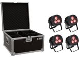 Eurolite Set 4X Led Ip Par 3X9W Scl Spot + Custodia