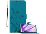 Cadorabo Cover Per Samsung Galaxy A6S Cover Protettiva In Blu Cover Protettiva Cover Per Telefono Cellulare Cover Fiori Custodia Fiore
