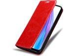 Cadorabo Custodia Per Xiaomi Redmi Note 8T Cover Protettiva In Rosso Custodia Per Cellulare Cover Chiusura Magnetica
