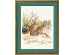 Eva Rosenstand Set Punto Croce "3 Coniglietti"", Schema Di Conteggio, 40X50Cm"