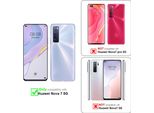 Cadorabo Pellicola Blindata Per Huawei Nova 7 5G Pellicola Protettiva In Bianco A Schermo Intero Vetro Temperato Di Protezione Del Display