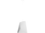Lampada A Sospensione, Tessuto, Vetro, Acciaio, Bianco, H 110 Cm