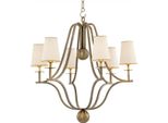 Casa Padrino Lampadario Art Nouveau In Ottone Vintage Colori / Bianco / Oro 76 X 76 X H. 76 Cm - Lampadario Barocco E Art Nouveau - Qualità Lusso
