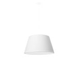 Lampada A Sospensione, Bianco, Tessuto, Vetro, Acciaio, H 110 Cm