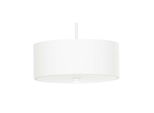 Lampada A Sospensione, Bianco, Tessuto, Vetro, Acciaio, H 110 Cm