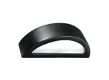 Lampada Da Parete In Ceramica Atena Nero 1Xe27 15W Ceramica/Vetro 10X14.5X40.5Cm Sollux Lighting