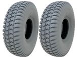 Grey Mobility Scooter Tyres 260 X 85, Block Tire, 3.00-4, Non Marking - Set Of 2