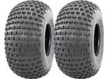18X9.50-8 Pneumatici Atv Quad Knobby Wanda P322 4 Strati Tubeless Off Road (Set Di 2)