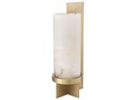 Casa Padrino Lampada Da Tavolo Di Design In Ottone Antico/Alabastro 19 X 15 X H. 45 Cm - Lampada Da Tavolo Moderna Con Paralume In Alabastro - Collezione Luxury