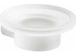 Sapho Gedy Pirenei - Portasapone Con Supporto, Bianco Opaco/Vetro Satinato PI1102