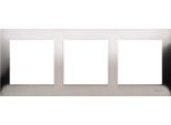 Telaio Metallico Inox A 3 Ingressi - IP20 / IP44, Inox Simon54