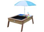 Axi Linda Tavolo Da Sabbia E Acqua In Legno Con Cucina E Lavandino | Tavolo Da Sabbia Per Bambini In Marrone | Include Ombrellone