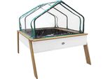 Axi Linda Tavolo Da Sabbia / Da Vivaio / Ortolano Con Panno Di Terra & Esca Da Serra | Tavolo Da Vivaio Per Giardino / Balcone / Terrazza In Marrone & Bianco | Utilizzabile Come Sabbiera Per Bambini