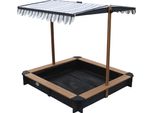 Axi Lily Sabbiera In Legno Con Tetto Regolabile | Sabbiera Per Bambini Incl Copertura Del Terreno E Copertura Protettiva In Antracite E Marrone | 118 X 118 Cm