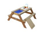 Axi Emily Tavolo Da Picnic Di Sabbia E Acqua Di Legno In Marrone | Tavolo Da Acqua E Sabbia Con Cucina Da Gioco Incl Lavandino, Coperchio E Bidoni | Tavolo Da Gioco Per Il Giardino