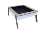 Axi Linda Tavolo Da Sabbia / Tavolo Da Vivaio / Ortolano Con Panno Di Terra | Tavolo Da Giardino / Balcone / Terrazza In Marrone E Bianco | Utilizzabile Anche Come Sabbiera Per Bambini