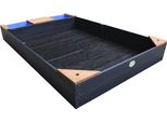 Axi Kelly Sabbiera In Legno Con Ciotole Per L'acqua E Panchina | Sabbiera Per Bambini Con Copertura Di Terra E Protezione In Antracite E Marrone |