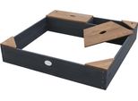 Axi Amy Sabbiera In Legno Con Spazio Di Stoccaggio E Panchina | Sabbiera Per Bambini Incl Copertura Protettiva In Antracite E Marrone | 115 X 115 Cm