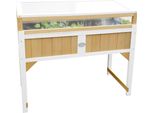 Axi Tavolo In Legno Per Piantine Con Panno Per Terra E Serra | Tavolo Da Giardino / Vassoio Da Giardiniere Per Esterno / Giardino / Balcone / Terrazza / Serra