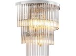 Casa Padrino Applique Argento 33 X 17 X H. 32,5 Cm - Applique Per Soggiorno - Applique Per Hotel - Collezione Lusso