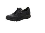 WaldläUfer Havy Orthotritt H89001-194 Donna, Scarpa Bassa, D-Blu, Pelle/Stretch - Scarpe Da Donna, Scarpe Comode Stringate, Blu, Pelle/Tessuto (Denver Perustretch)