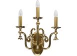 Casa Padrino Lampada Da Parete Barocca Color Bronzo Antico 39 X 39 X H. 24 Cm - Elegante Lampada Da Parete Da Salotto In Stile Barocco - Luci Barocche