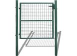 Cancello Da Giardino Vingo, Cancello Per Recinzione Da Giardino, Cancello Da Cortile In Acciaio Zincato Con Serratura, Maniglia E Chiave, Robusto E Durevole, 100 ¡Á 100 Cm Verde