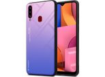 Cadorabo Custodia Per Samsung Galaxy A20S Cover Protettiva In Nero Custodia Per Cellulare Tpu Custodia Cover Vetro Temperato