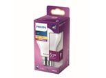 Philips Lampada Led Equivalente 60W B22 Bianco Caldo, Non Dimmerabile, Vetro