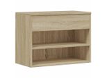 Panca Per Scarpe In Rovere Sonoma 60X30X45 Cm Materiale A Base Di Legno